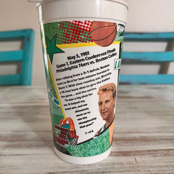 Vintage NBA‎ Coca Cola McDonalds Cups Plastic Large Sports Players Cups Lot of 9 - Picture 8 of 14